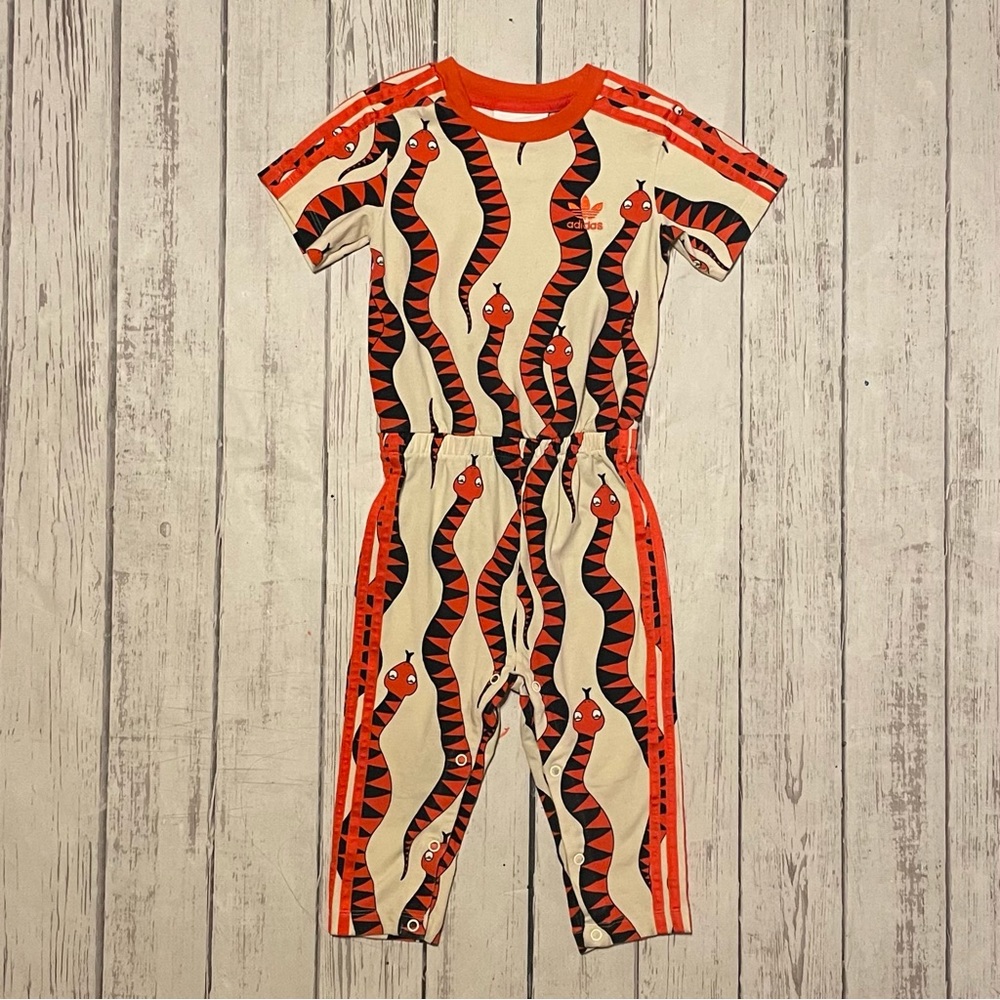 Mini Rodini Adidas Red Snake Romper